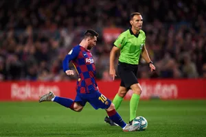Messi In Action During Match Wallpaper