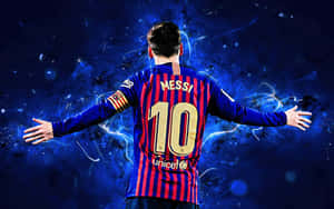 Messi Number10 F C Barcelona Jersey Art Wallpaper