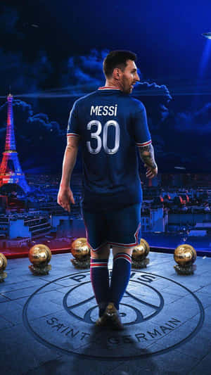 Messi Paris Saint Germain Backdrop Wallpaper