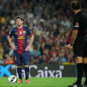Messi_ Preparing_ For_ Free_ Kick Wallpaper