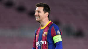 Messi Smiling Barcelona Captain Wallpaper