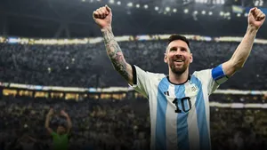 Messi Victory Celebration4 K World Cup Wallpaper
