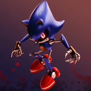 Metal Sonic Bloody Art Wallpaper