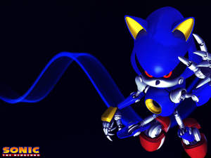 Metal Sonic Blue Computer Chip Wallpaper