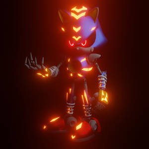 Metal Sonic Fiery Body Wallpaper