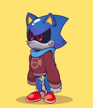 Metal Sonic Yellow Cute Art Wallpaper