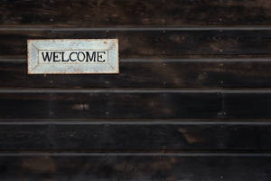 Metal Welcome Sign Wallpaper