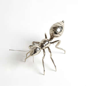 Metallic Art Ant Sculpture Wallpaper