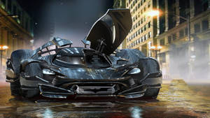 Metallic Black Batmobile Wallpaper