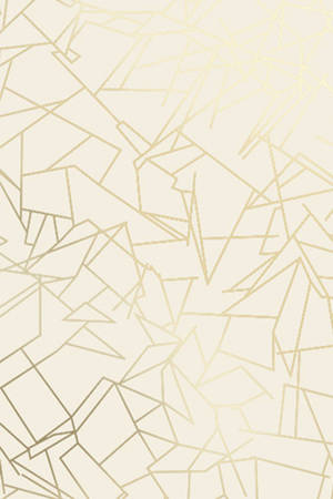 Metallic Cream Shapes Art Wallpaper