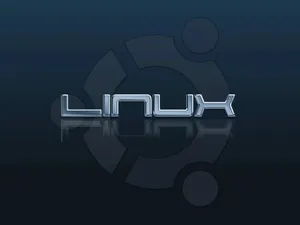 Metallic Linux Desktop And Ubuntu Logo Wallpaper