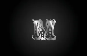 Metallic Liquid M Letter Design Wallpaper