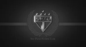 Metallic Sao Paulo Fc Emblem Wallpaper