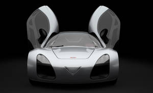 Metallic Silver 3d Car Wallpaper