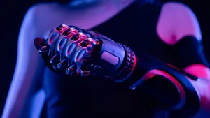 Metaverse Robotic Arm Technology Wallpaper