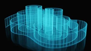 Metaverse Virtual City Blueprint Wallpaper