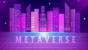 Metaverse Virtual Cityscape Wallpaper
