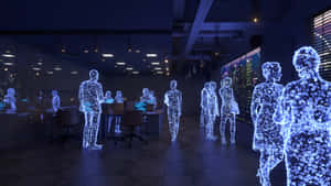 Metaverse Virtual Interaction Wallpaper