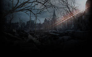 Metro 2033 Snowy Moscow Ruins Wallpaper