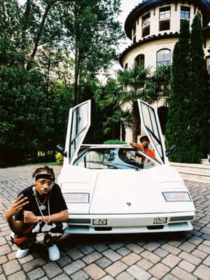 Metro Boomin Lamborghini Countach Mansion Wallpaper