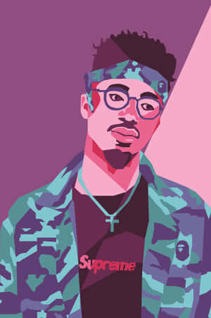 Metro_ Boomin_ Stylized_ Portrait_ Artwork Wallpaper