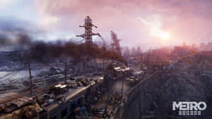 Metro Exodus Train Journey Sunset Wallpaper