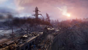 Metro Game Post Apocalyptic Sunset Wallpaper