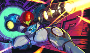 Metroid Dread Samus Aran Fight Anime Wallpaper