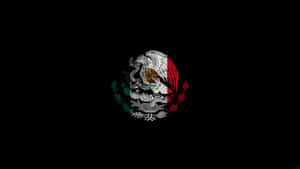 Mexican Coatof Armson Black Background Wallpaper