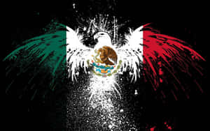 Mexican Eagle Flag Artistic Representation Wallpaper