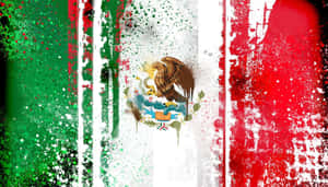 Mexican Flag Grungy Artistic Texture Wallpaper