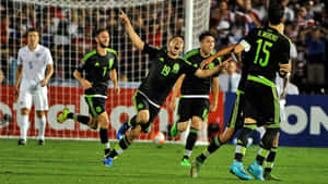 Mexico Soccer Team Passionately Celebrates Its Victory! Wallpaper