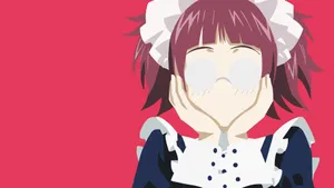 Mey-rin In A Stunning Outfit, Striking A Pose Against A Vibrant Backdrop Wallpaper