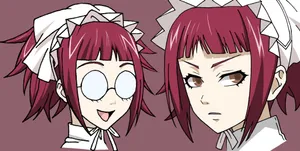 Mey-rin, The Skilled Maid Showing Her Sharpshooting Prowess. Wallpaper