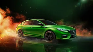 Mg Luxury Sports Car With Open Hood Showcasing Engine Wallpaper