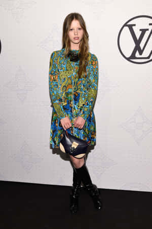 Mia Goth Bohemian Styleat Event Wallpaper