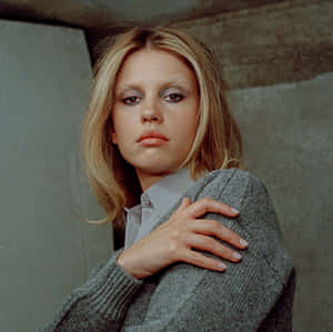 Mia Goth Intense Gaze Wallpaper