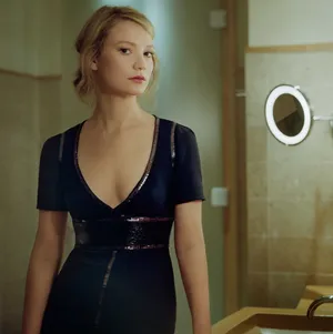 Mia Wasikowska Striking A Pose In A Captivating Photoshoot Wallpaper