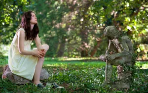 Mia Wasikowska Striking A Pose Wallpaper