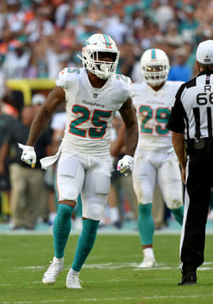 Miami Dolphins 25 Xavien Howard Football Wallpaper