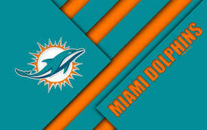 Miami Dolphins Geometric Digital Illustration Wallpaper