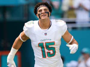Miami Dolphins Player Jaelan Phillips15 Wallpaper