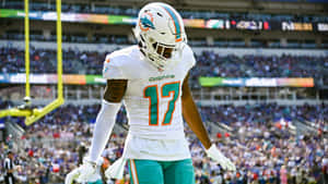 Miami Dolphins Player Number17 Stadium Background Wallpaper