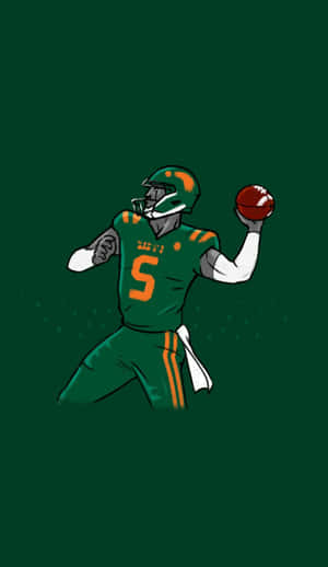 Miami Hurricanes Green Fanart Wallpaper