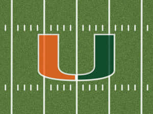 Miami Hurricanes Logo Football Field Wallpaper