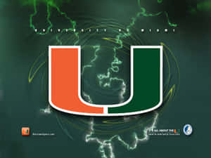 Miami Hurricanes Logo Green Wallpaper