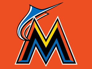 Miami Marlin Orange Background Wallpaper