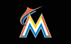 Miami Marlins 2017 Black Background Wallpaper