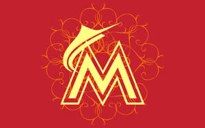 Miami Marlins Decorative Design Wallpaper