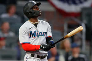 Miami Marlins Player Batting Stance Wallpaper